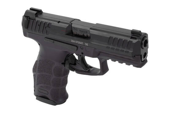 Heckler & Koch VP9 9mm 10 round handgun features a full size frame and serrated slide